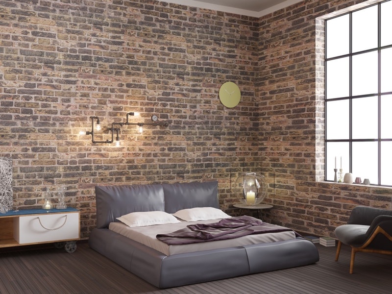 exposed bricks for the room.