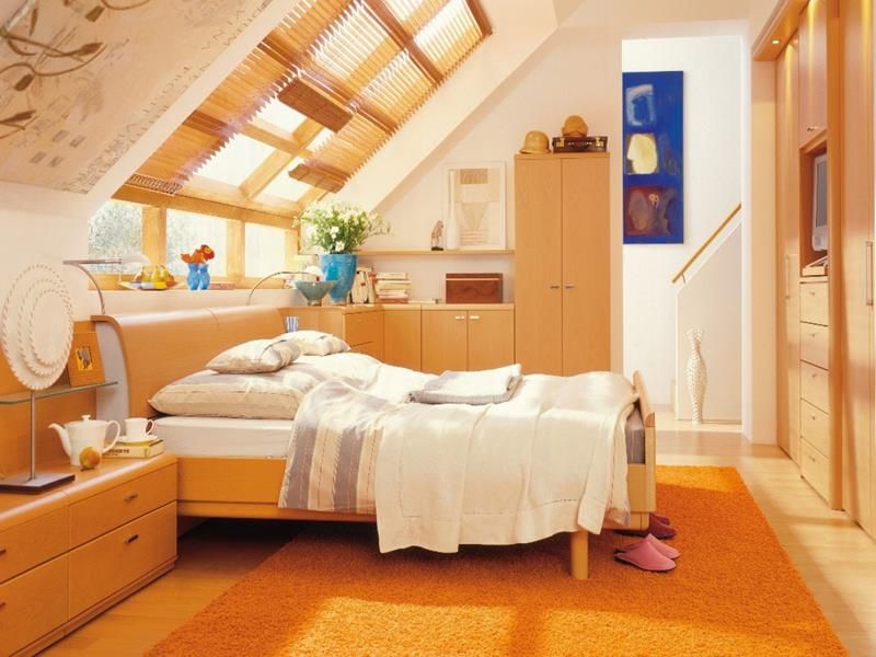 beautiful attic bedroom.