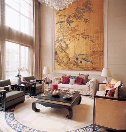 oriental displays to fill the wall.