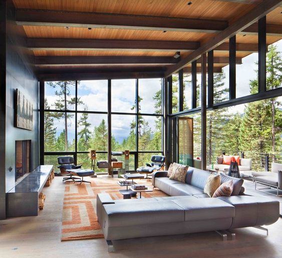 use big windows for the living room.