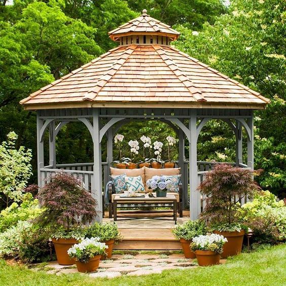 beautiful wooden gazebo