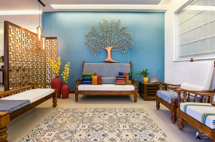 low budget indian living room interior