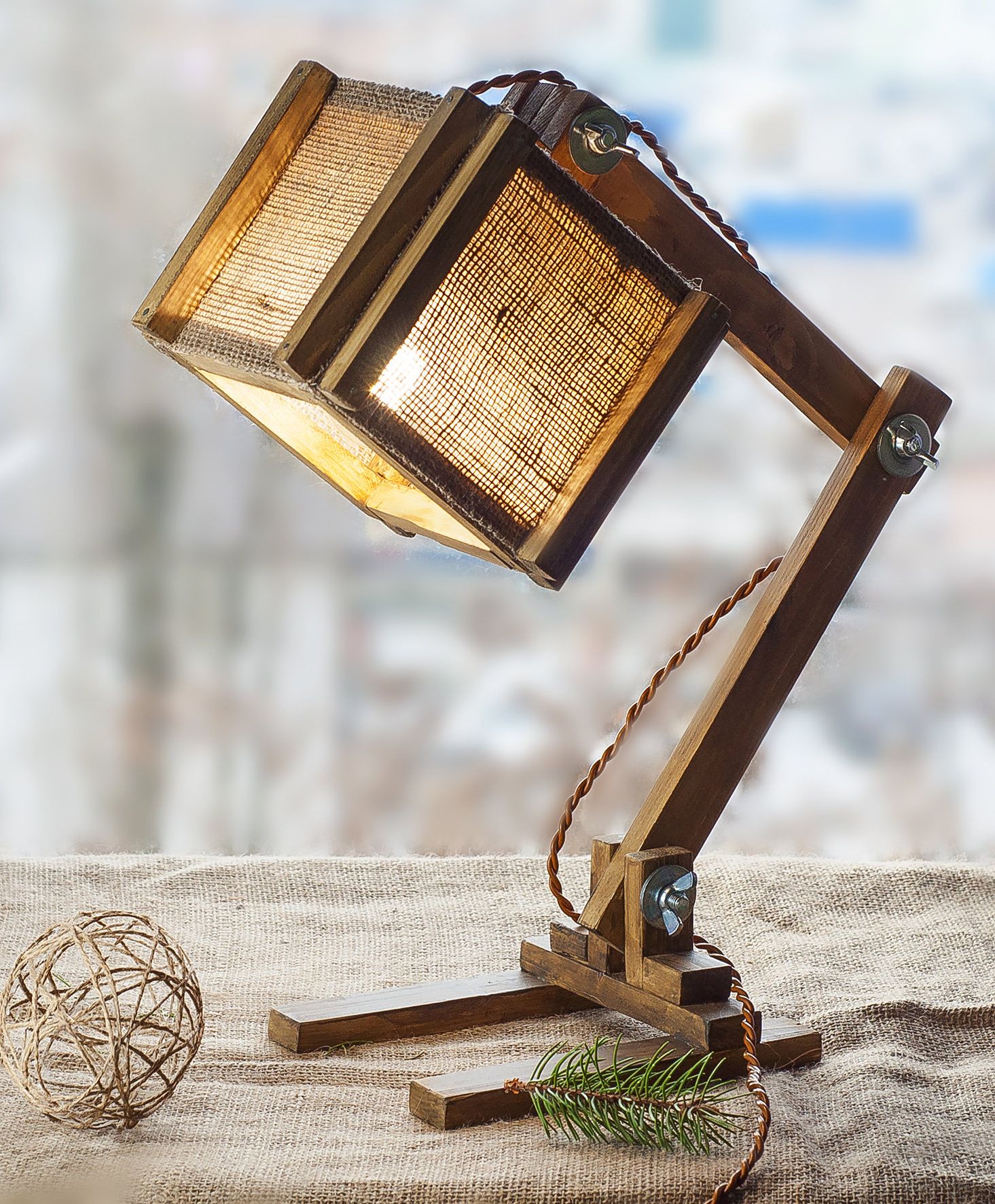 Rustic Lampshade for Table, How to Make it DIY - HomesFornh