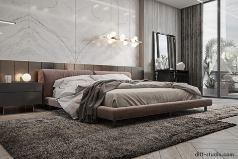 grey contemporary bedroom