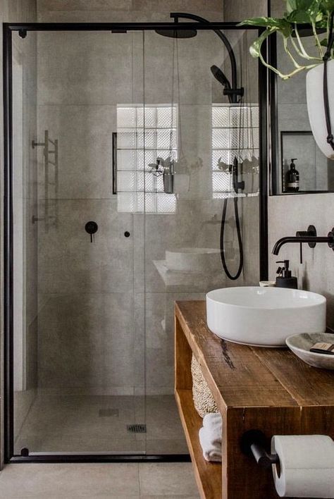 industrial rustic bathroom