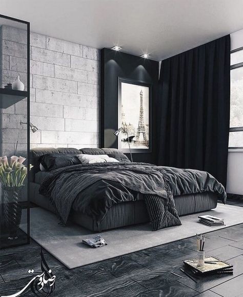 masculine men bedroom wall