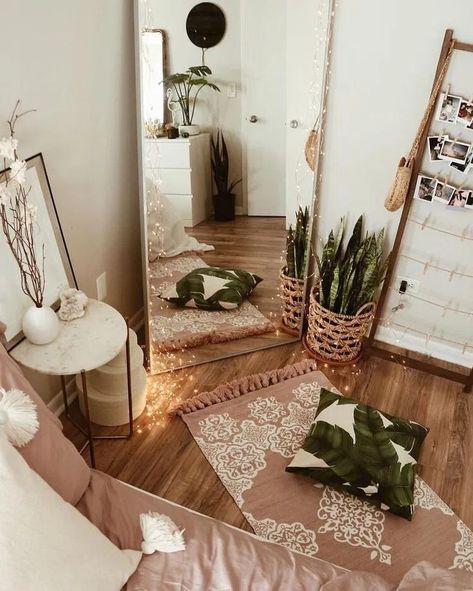 minimalist bohemian bedroom