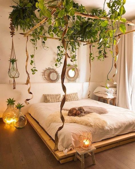 natural bohemian bedroom