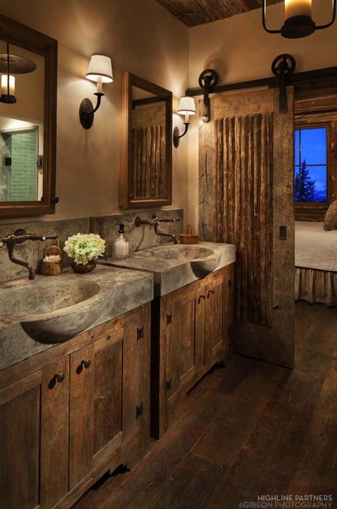 rustic country bathroom