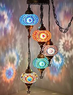 colorful bohemian hanging lamp