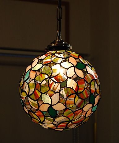 glossy bohemian hanging lamp