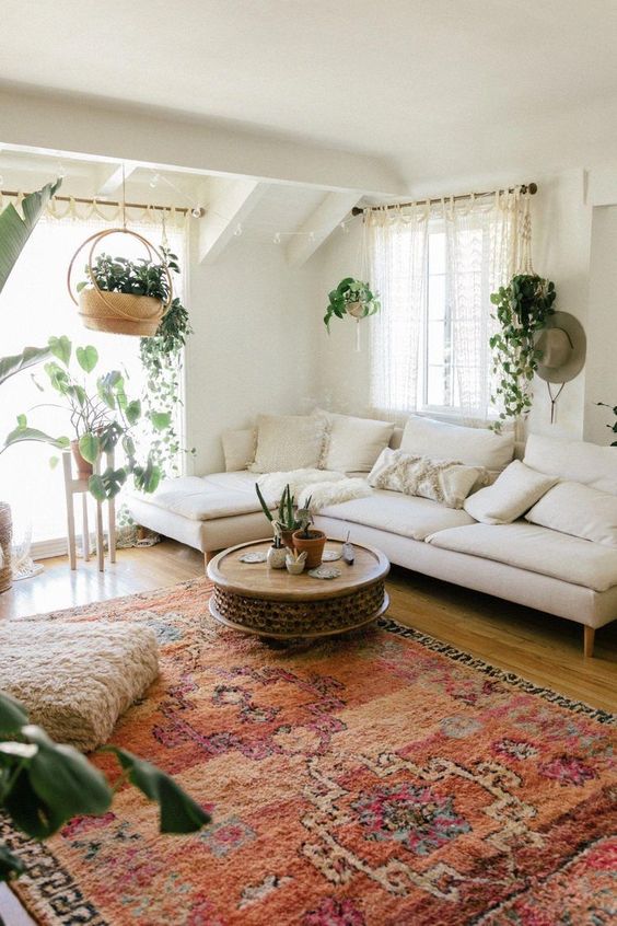 scandinavian bohemian living room