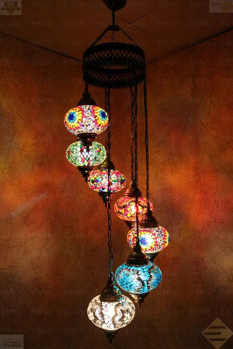 turkish mosaic hanging lamp