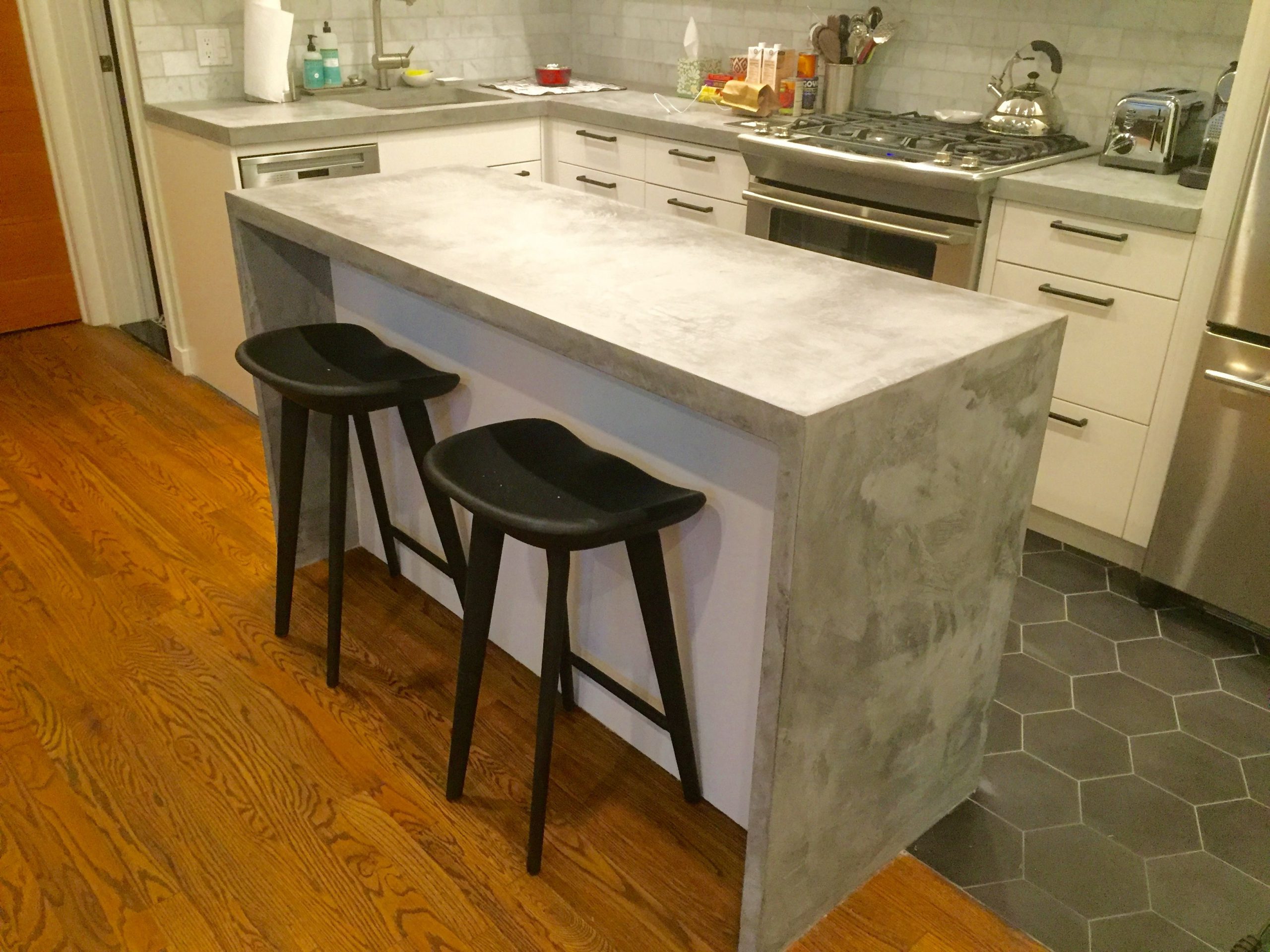 Kitchen with Concrete Table