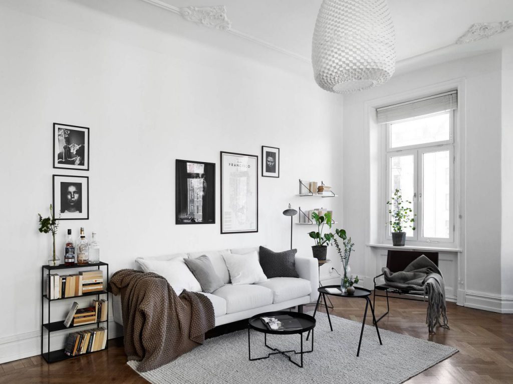 sw aesthetic white living room