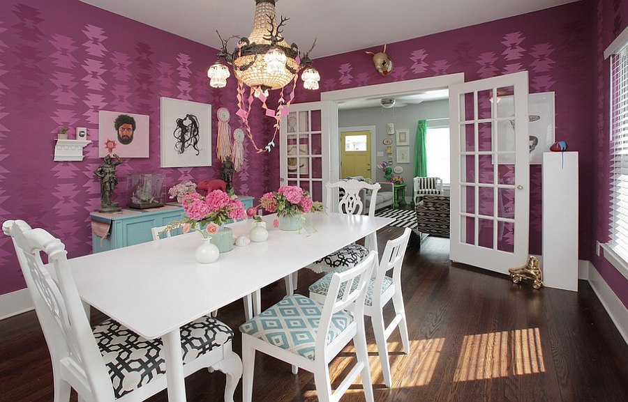 purple dining room