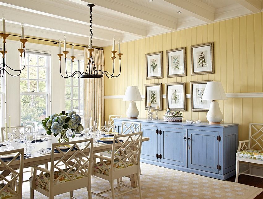 yellow dining room