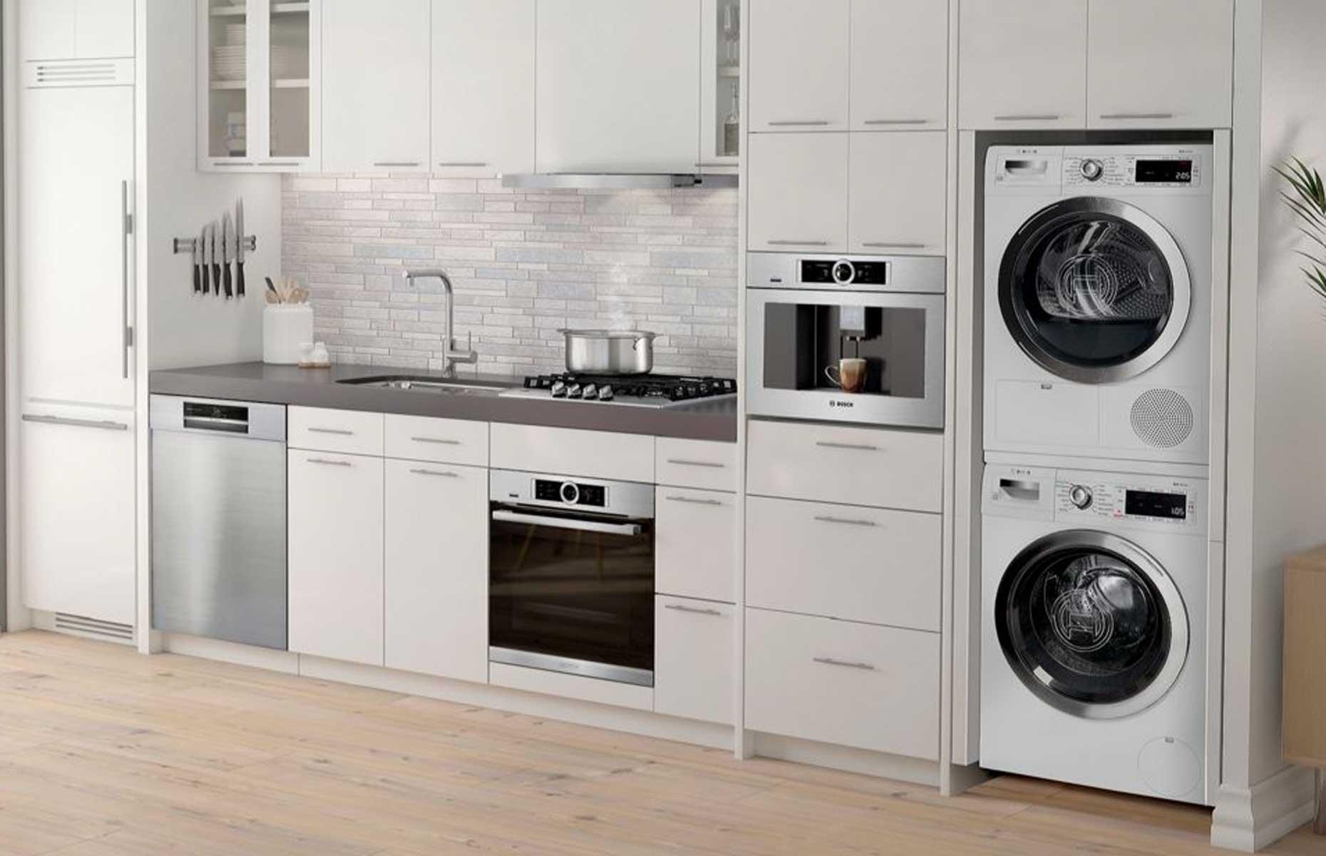 kitchen with laundry room