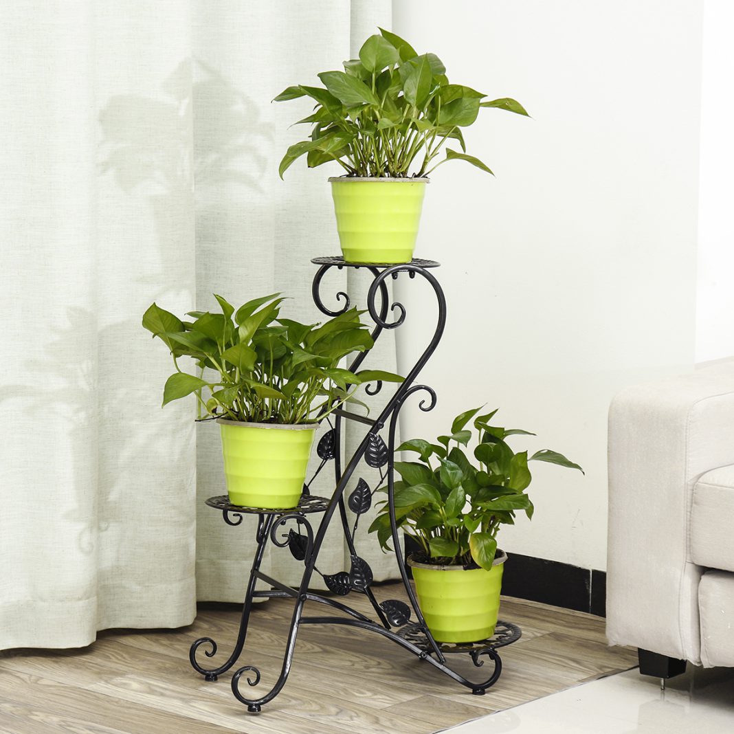 Ornamental Plant Rack Design Ideas to Make Your Home Interior Fresh and