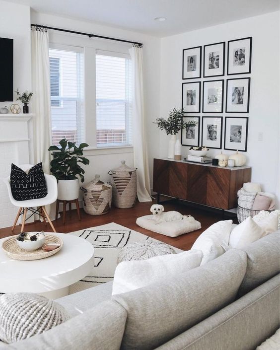 White Bohemian Living Room