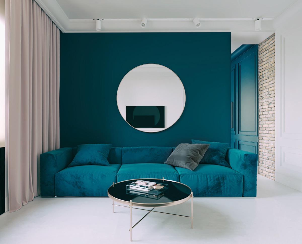 Dark Blue Living Room