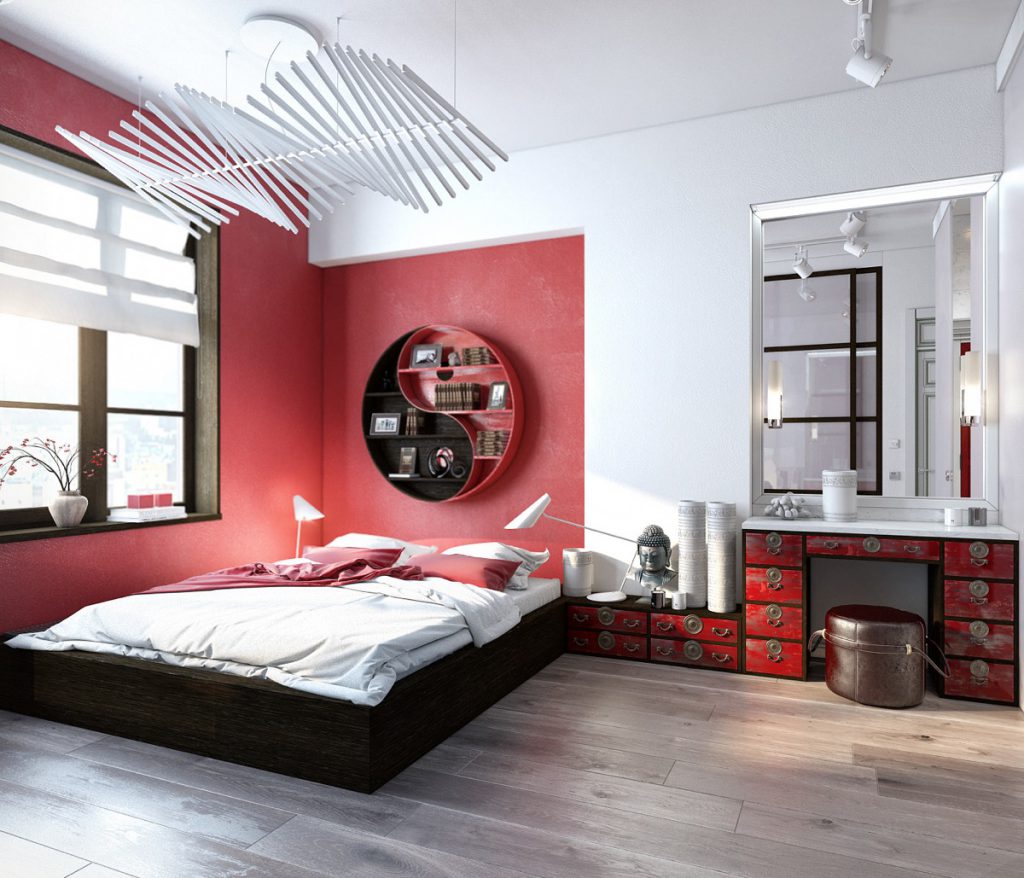 Create an Aesthetic and Eccentric Red Bedroom in Your Home