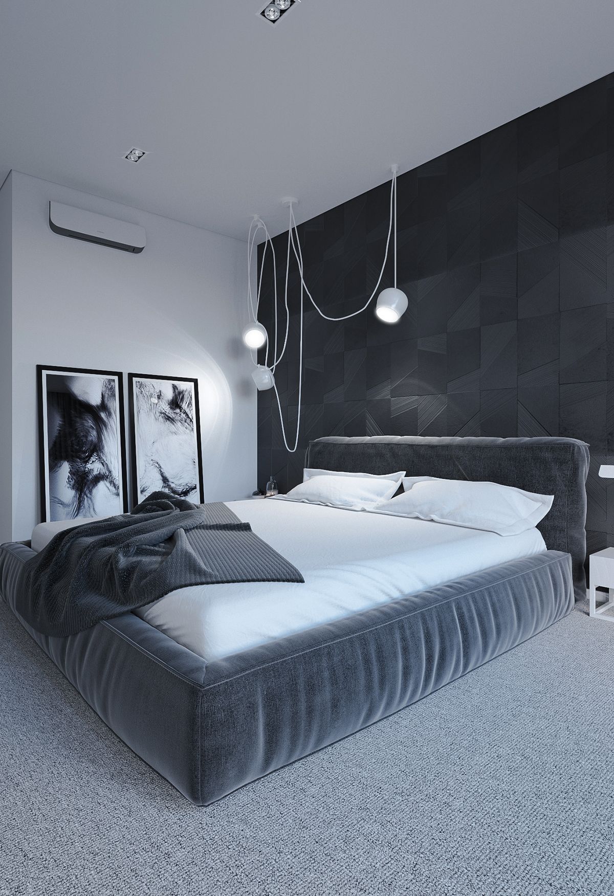 Minimalist Dark Style Bedroom