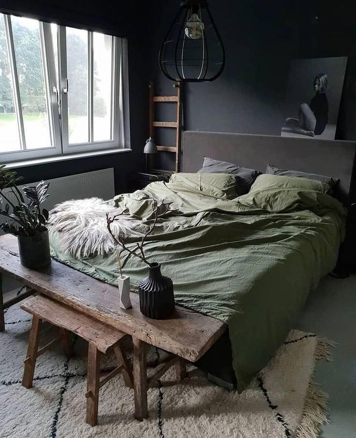 Rustic Dark Style Bedroom