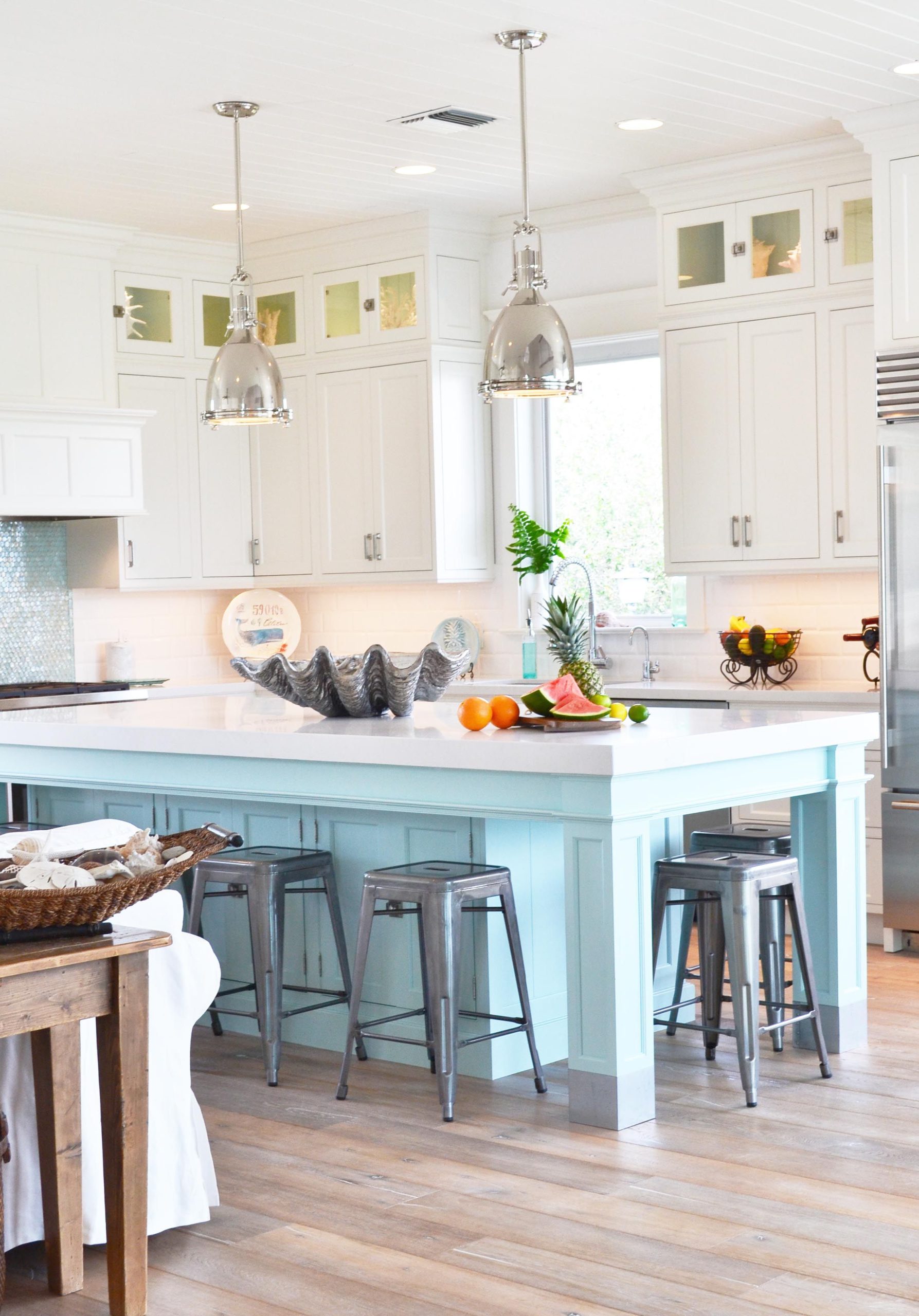 Rustic Blue and White Kitchen