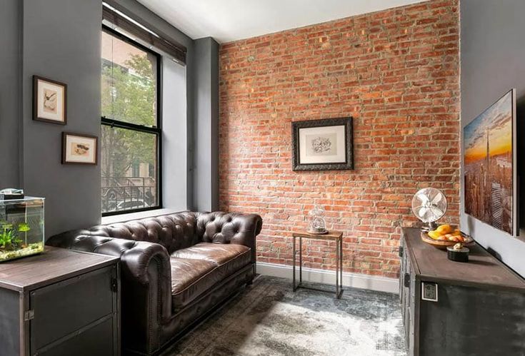 Give a Brick Accent in the Living Room