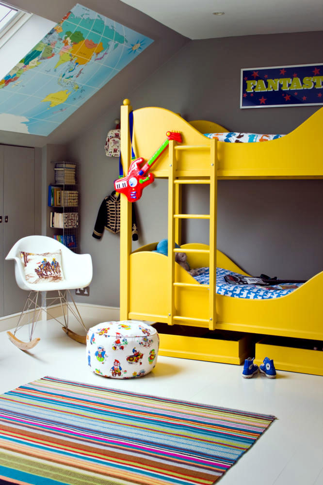 Bunk Bed with Delightful Yellow Color
