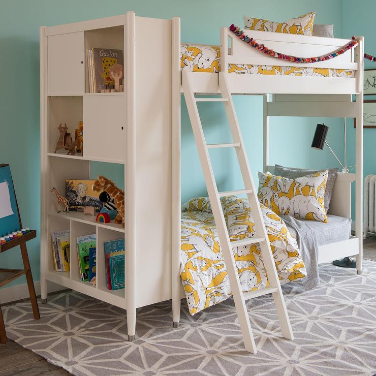 Bunk Bed with Open Shelf