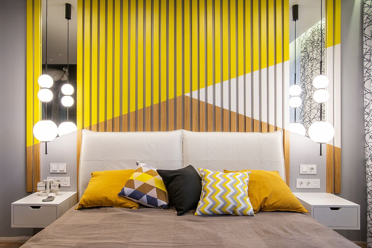 Eclectic Delightful Yellow Bedroom