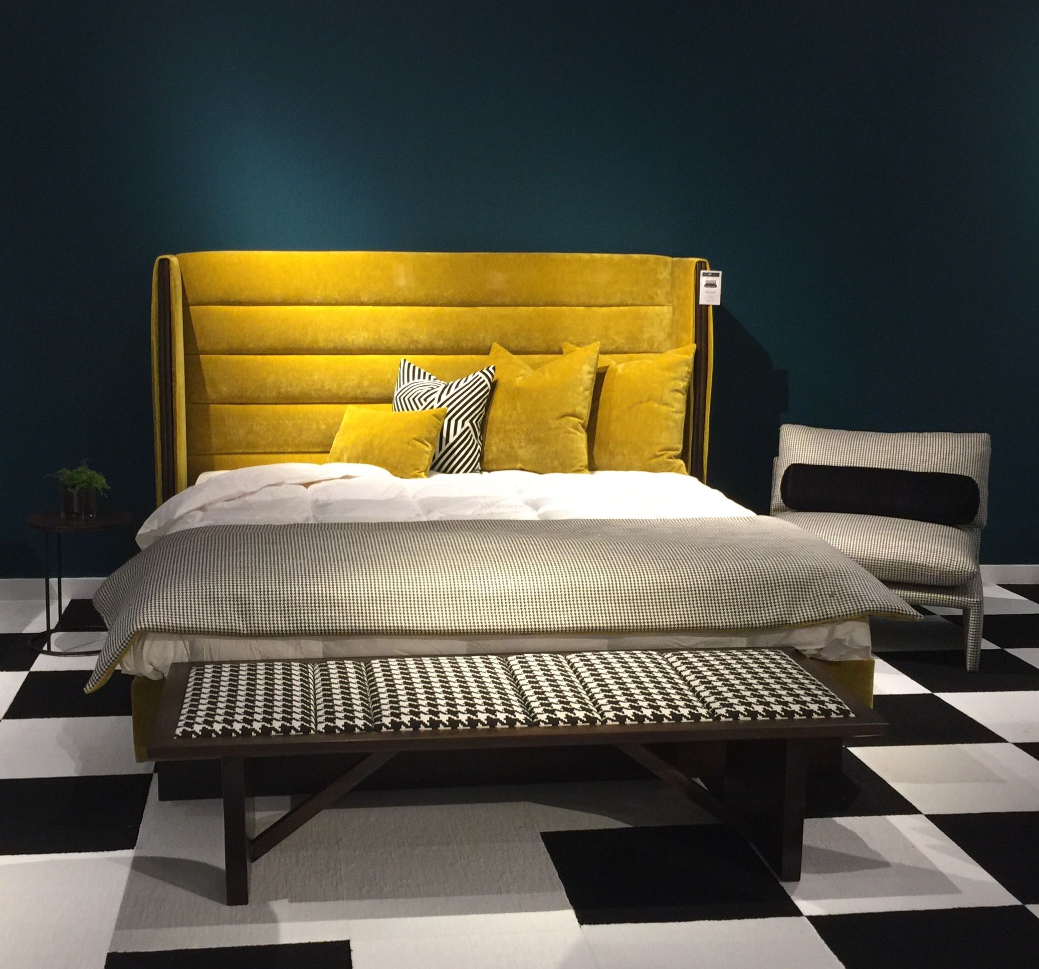 Yellow Headboard As A Delightful Accent