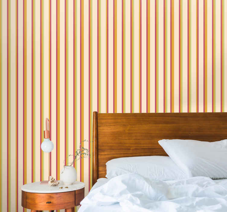 Yellow Wallpaper with Stripes Pattern