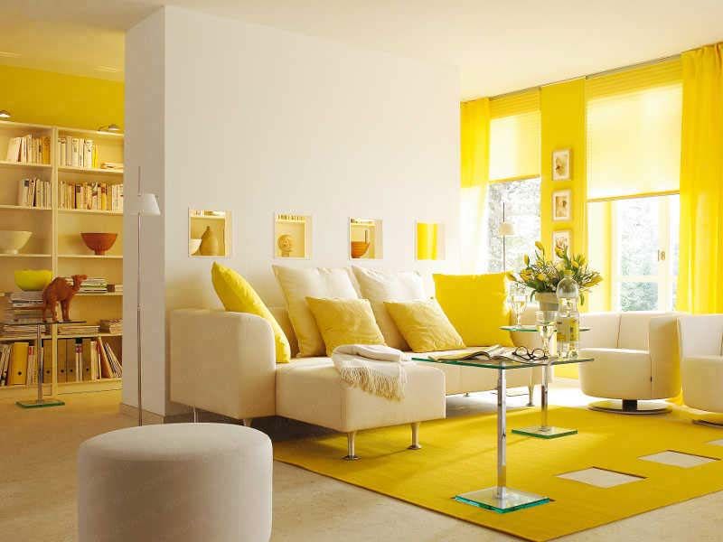 Modern Yellow Living Room
