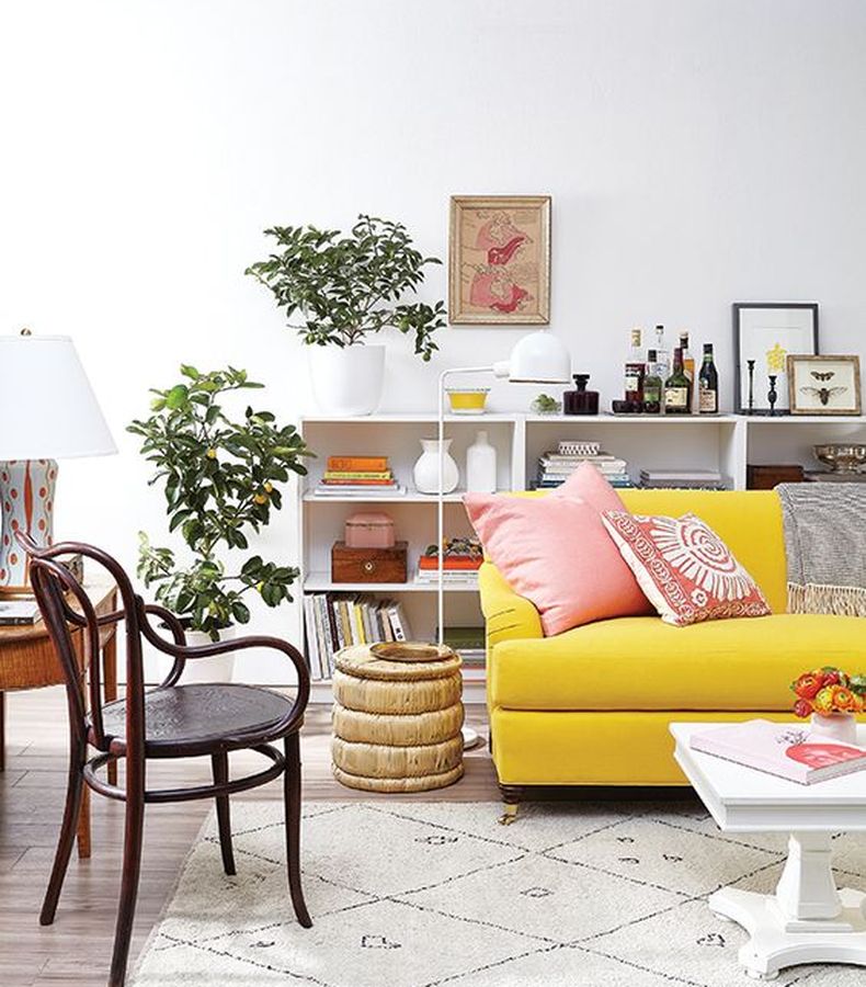 Yellow Color for Your Living Room Sofa