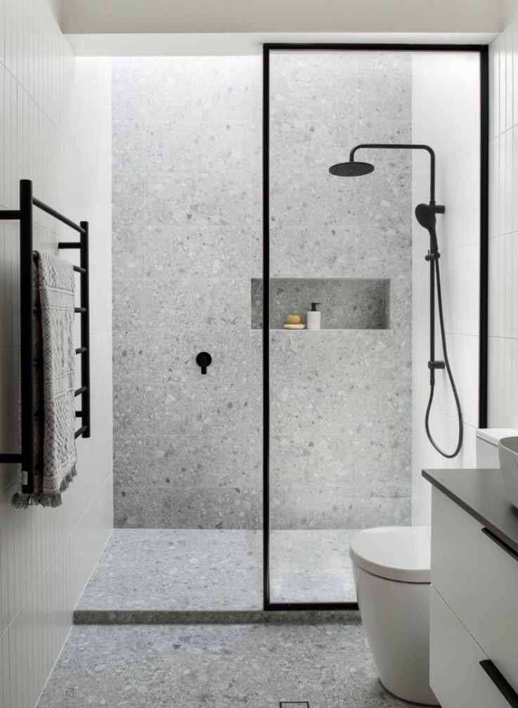 An Elegant Grey Bathroom