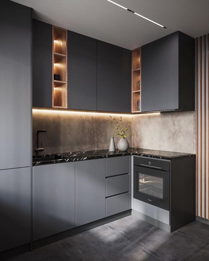 A Sophisticated Design with Elegant Grey Cabinet