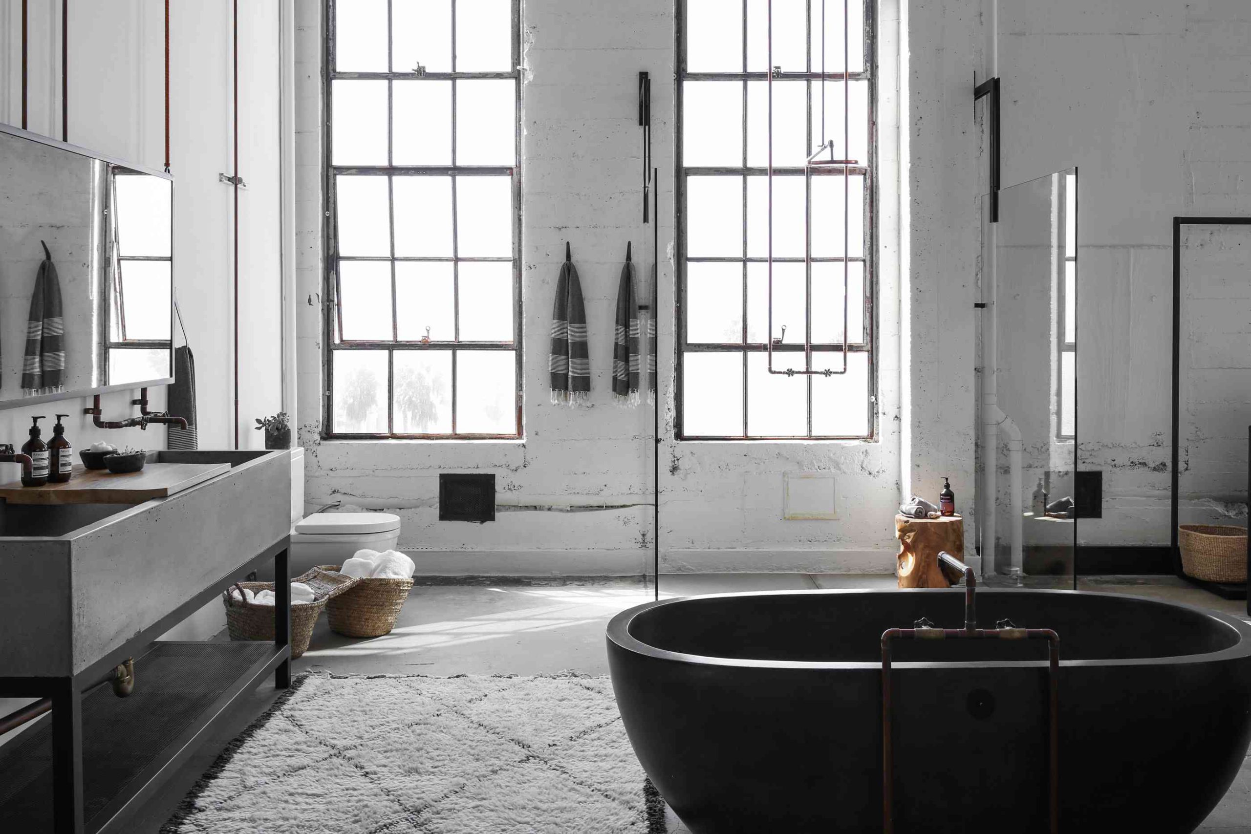 Aesthetic Industrial Bathroom Style