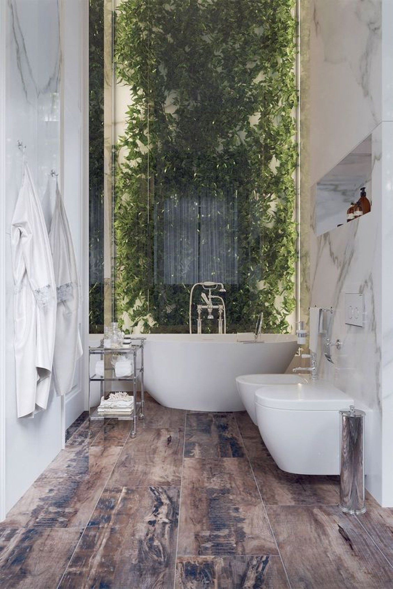 Bathroom with Refreshing Natural Decoration