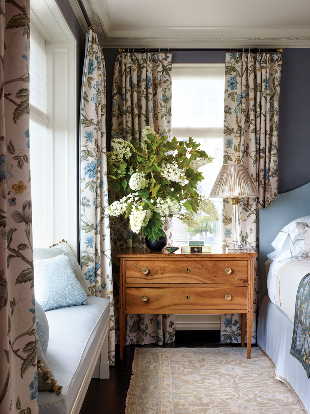 Floral Curtain for Vintage Bedroom