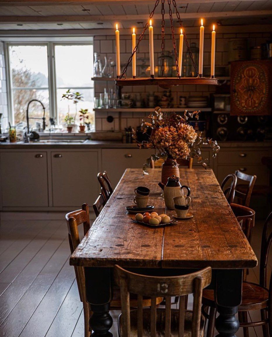 Dark Wooden Table for Styling Your Kitchen