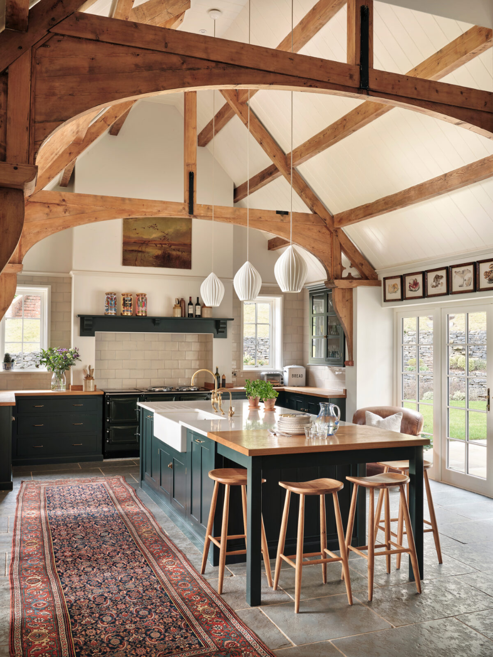 Victorian Country Kitchen with Spacious Look