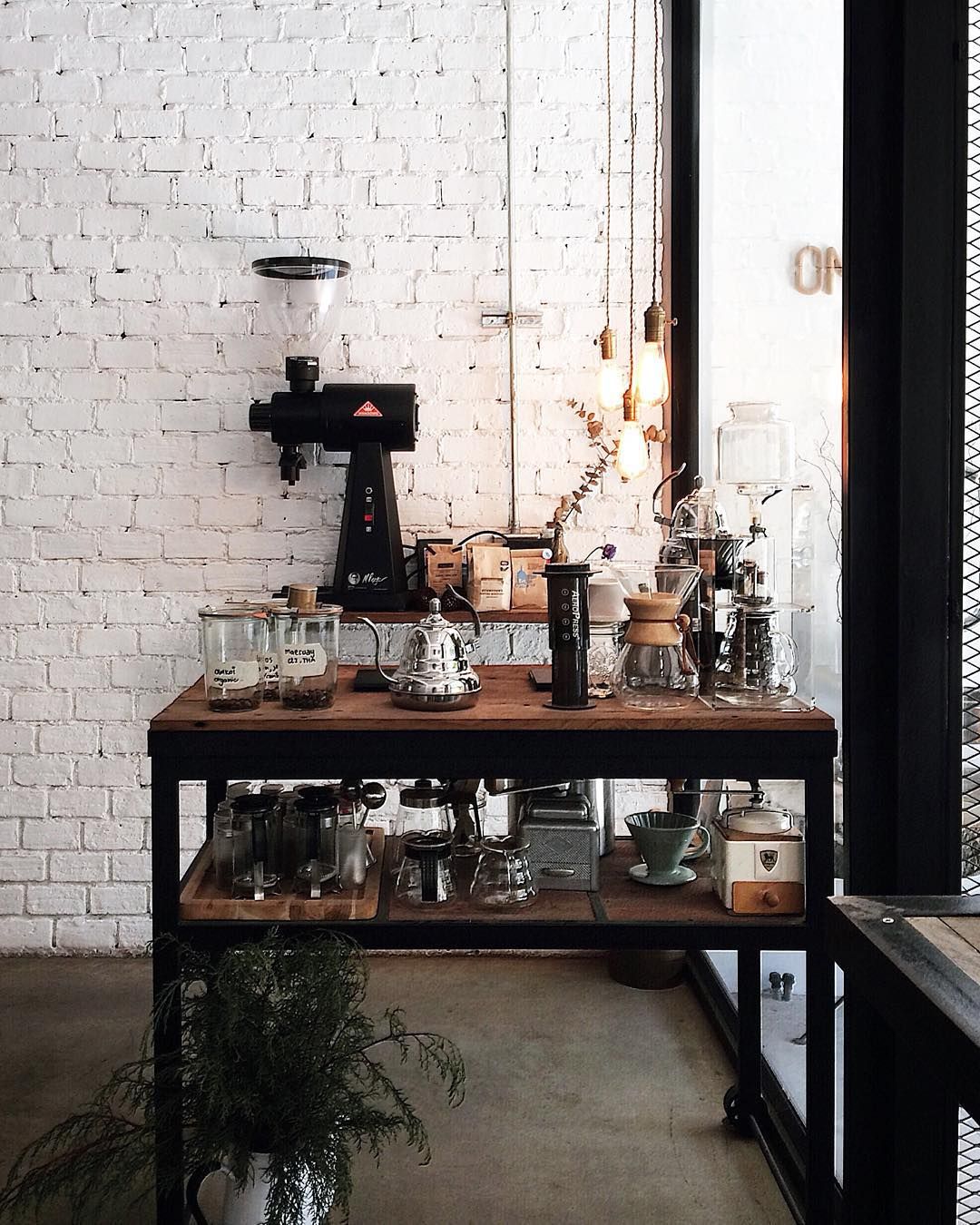 A Simple Table for An Industrial Coffee Nook