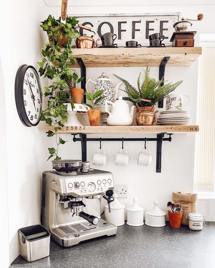 Create An Industrial Coffee Nook in Your Kitchen
