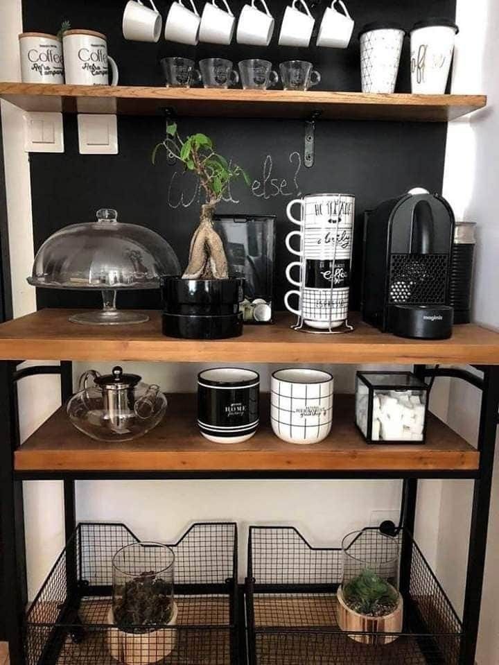 Designing A Coffee Nook with Industrial Cabinet