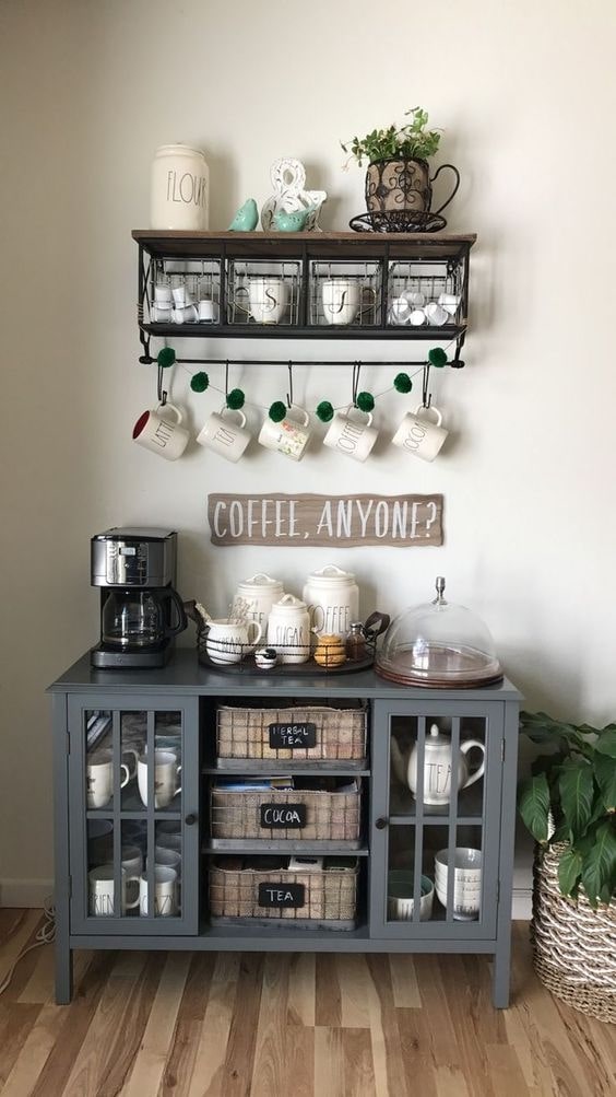 Industrial Coffee Nook and Farmhouse Accents