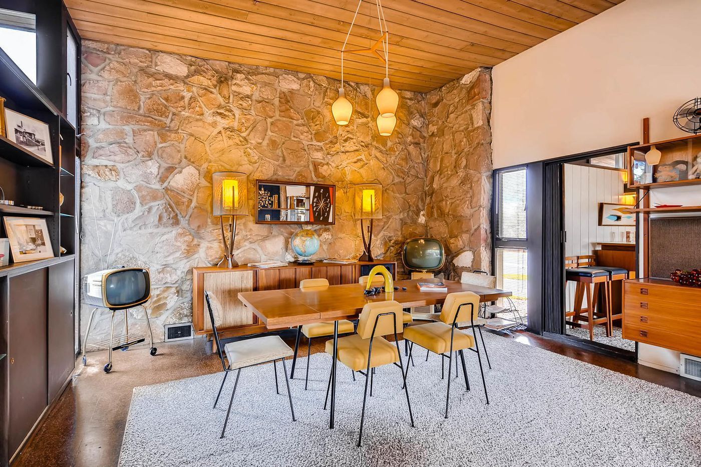 Stone Wall for A Historic Living Room