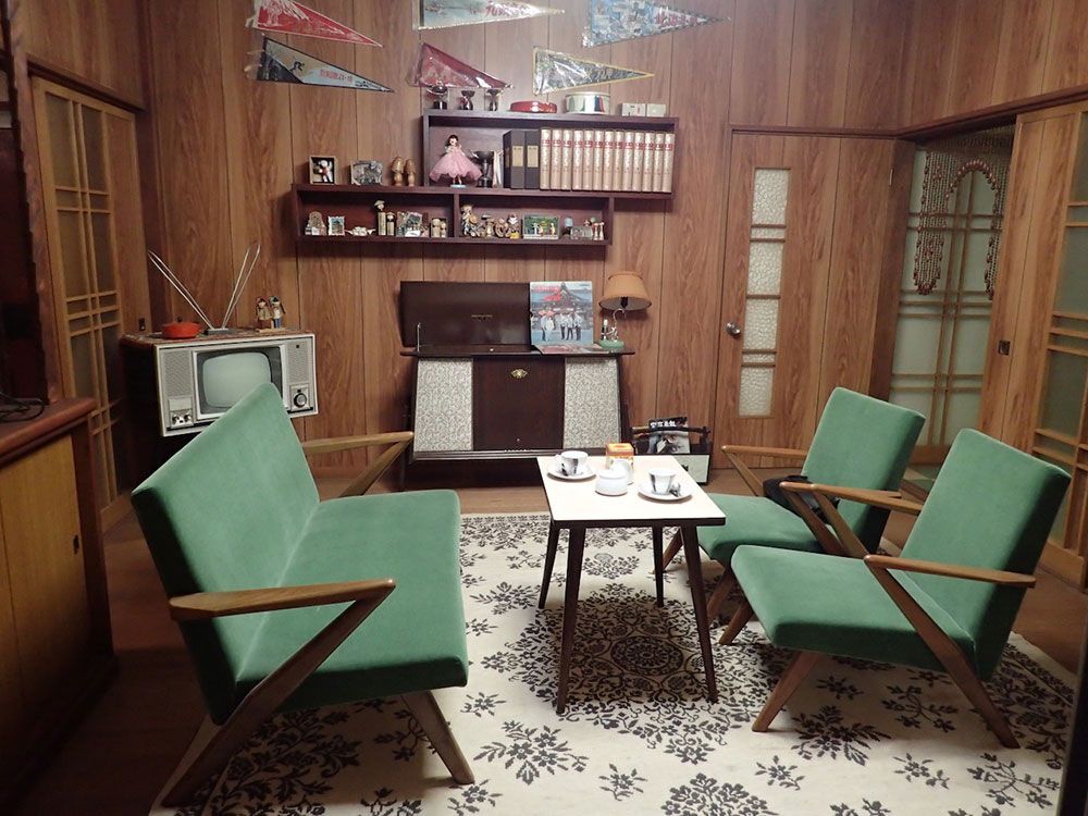 Japandi Living Room with Mid-Century Furniture